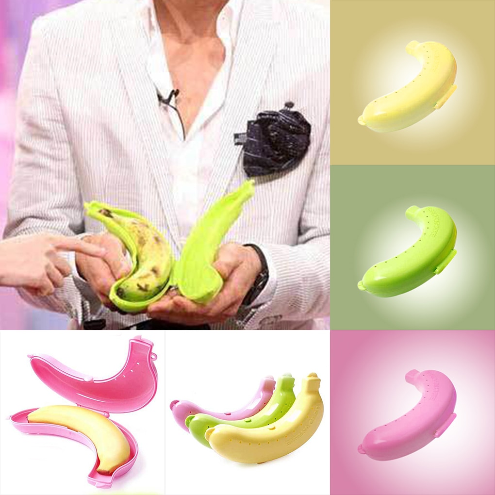 Plastic Banana Protector Container Box Holder Case Food Lunch Fruit Storage 1/3pcs Banana Keep Fresh Case Protector Box