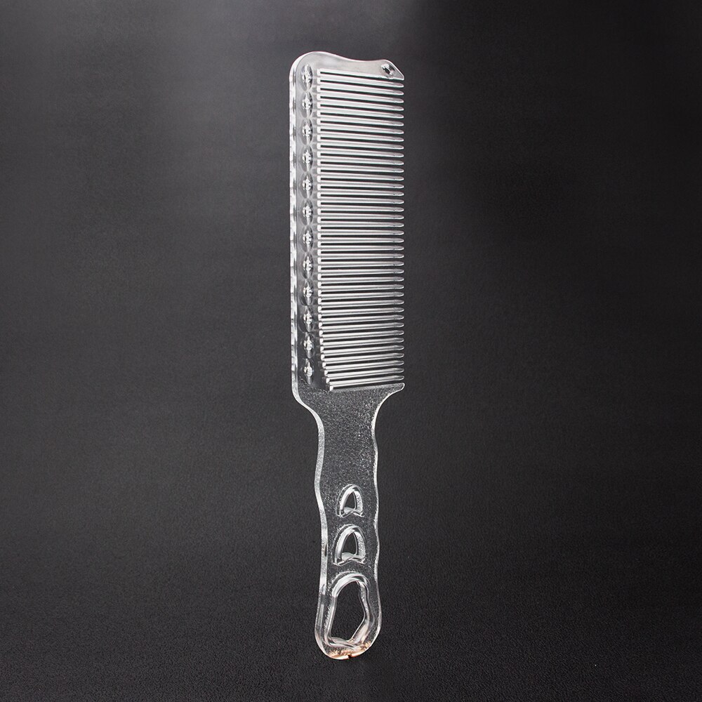 Barbershop olie hoved klipper kam bred tand flad top kam varmebestandig frisør hårstyling værktøj frisør klipning kam: Klar