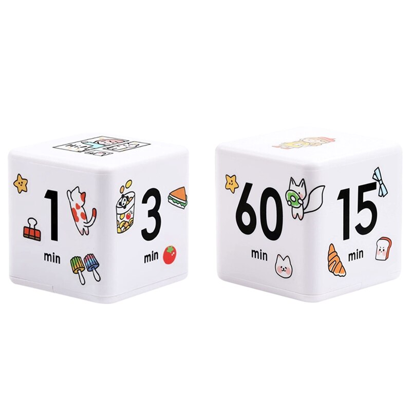 Square Timer Gravity Sensor Flip Timers, Kitchen Timer Kids Timer Workout Timer Game Timer For Cooking