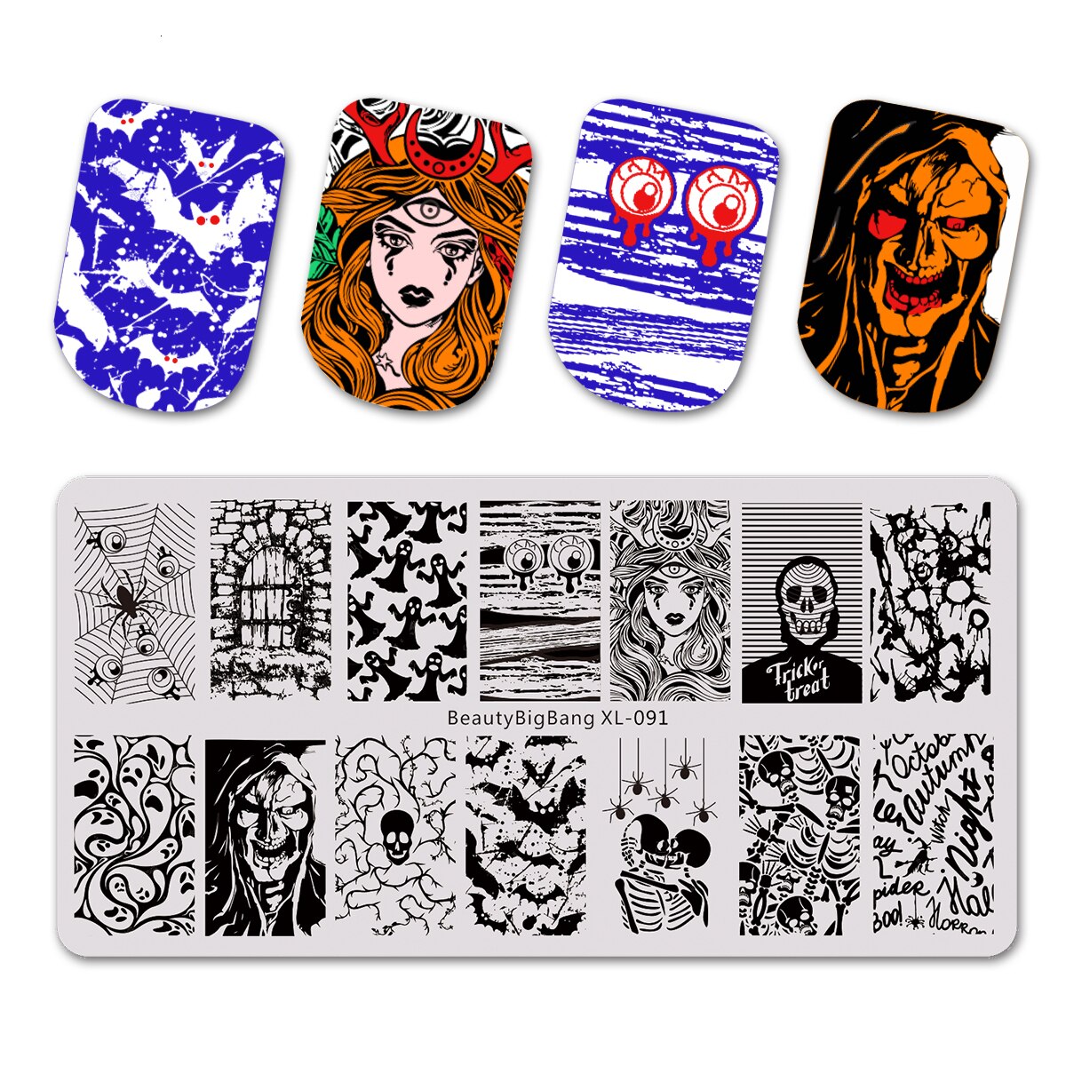 BeautyBigbang Nail Stamping Plates Cute Swan Cat Lips Heart Sweet Pattern Nail Art Stamps Template XL-104: 91