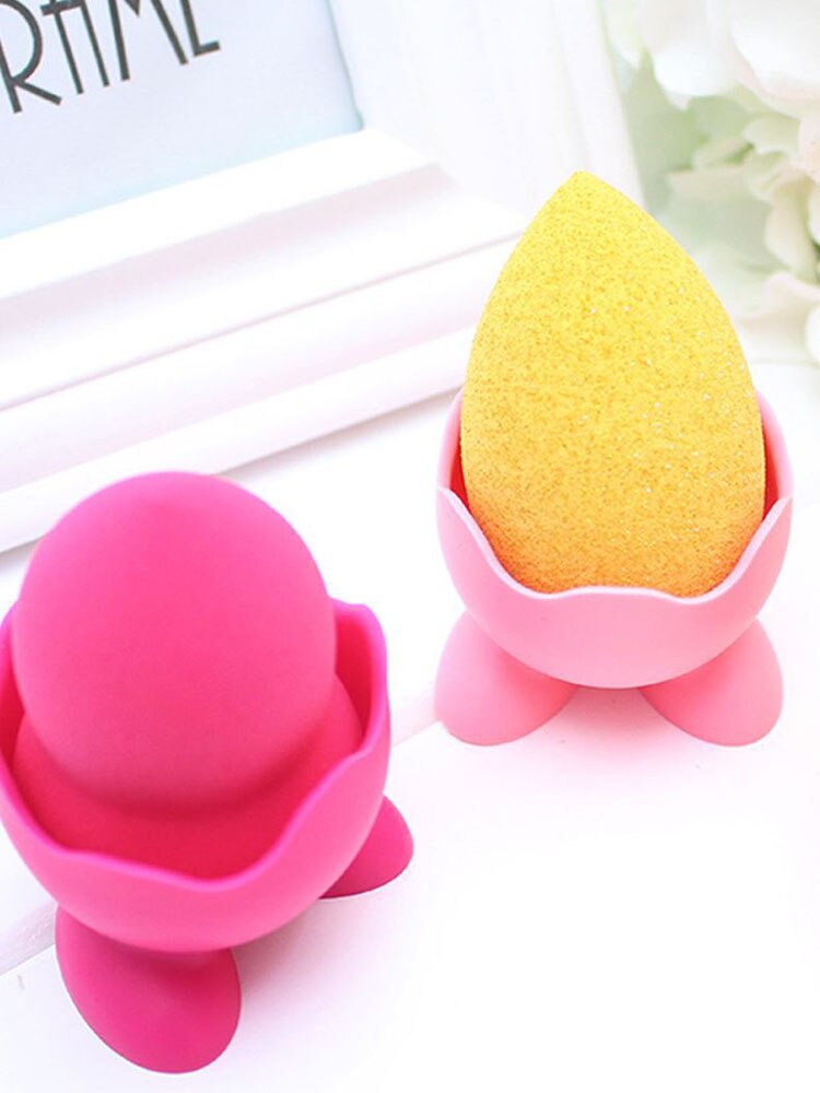 1Pcs Reine Farbe Anti-mould Make-Up Liefert Silikon Schwamm Lagerung Halterung Schönheit Eier Puff Regal Kosmetik Halter