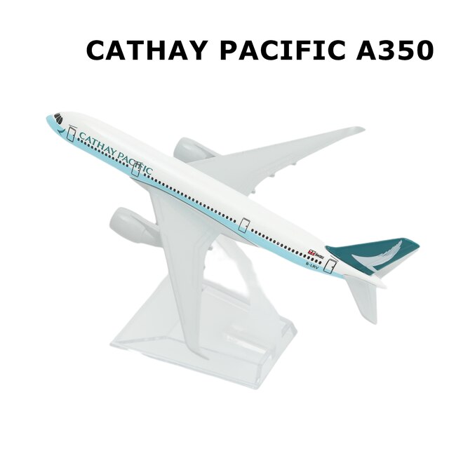 Miniatura dell&#39;ornamento del ricordo da collezione di aviazione del mondo di 15cm del modello 15cm della lega dell&#39;aeroplano della cina south Airlines B787: CATHAY PACIFIC A350