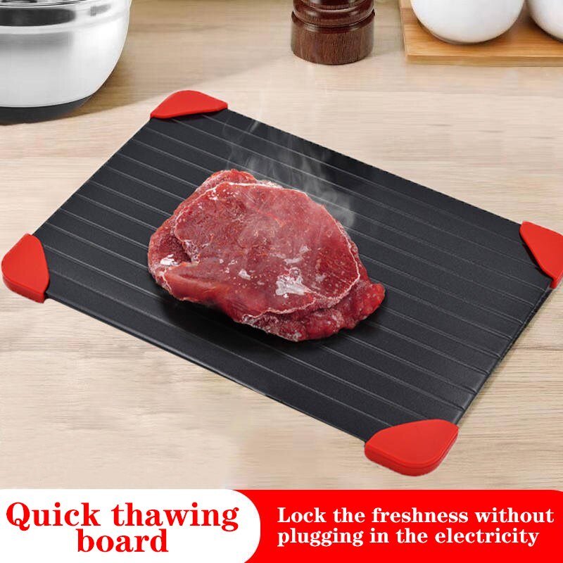 QDRR Fast Defrost Tray Fast Thaw Meat Fish Fruit Sea Food Quick Defrosting Plate Board Tray Kitchen Gadget Tool