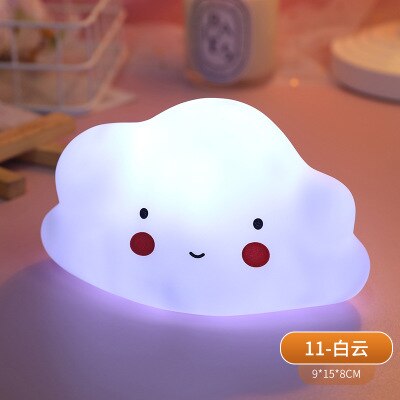 Cute Smiley Clouds Stars Unicorn Moon Appease Glow Night Light Feeding Lamp For Home Bedroom Decor For Children Kids Toy: Style 14