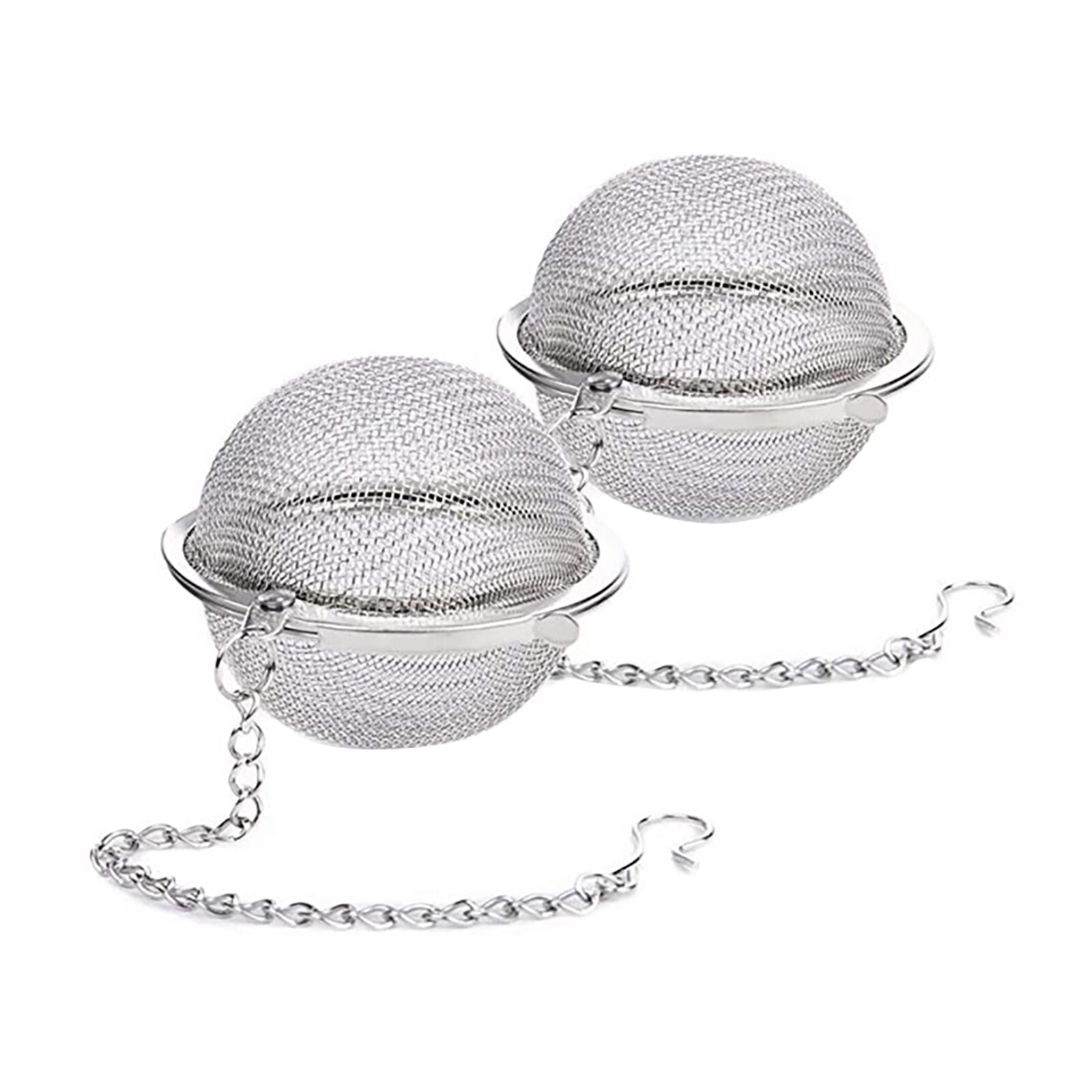 Reusable Tea Infuser Stainless Steel Tea Strainer Tea Infuser Mesh Infuser Spice Tea Ball Filter w/Chain Teaware Kitchen Access: 2PCS K