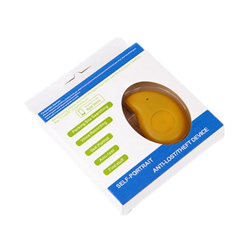 Mini Bluetooth GPS Trackers sans fil Anti-perte alarme enfant sac portefeuille clé Finder GPS localisateur perdu rappeler pour voiture Pet: Jaune
