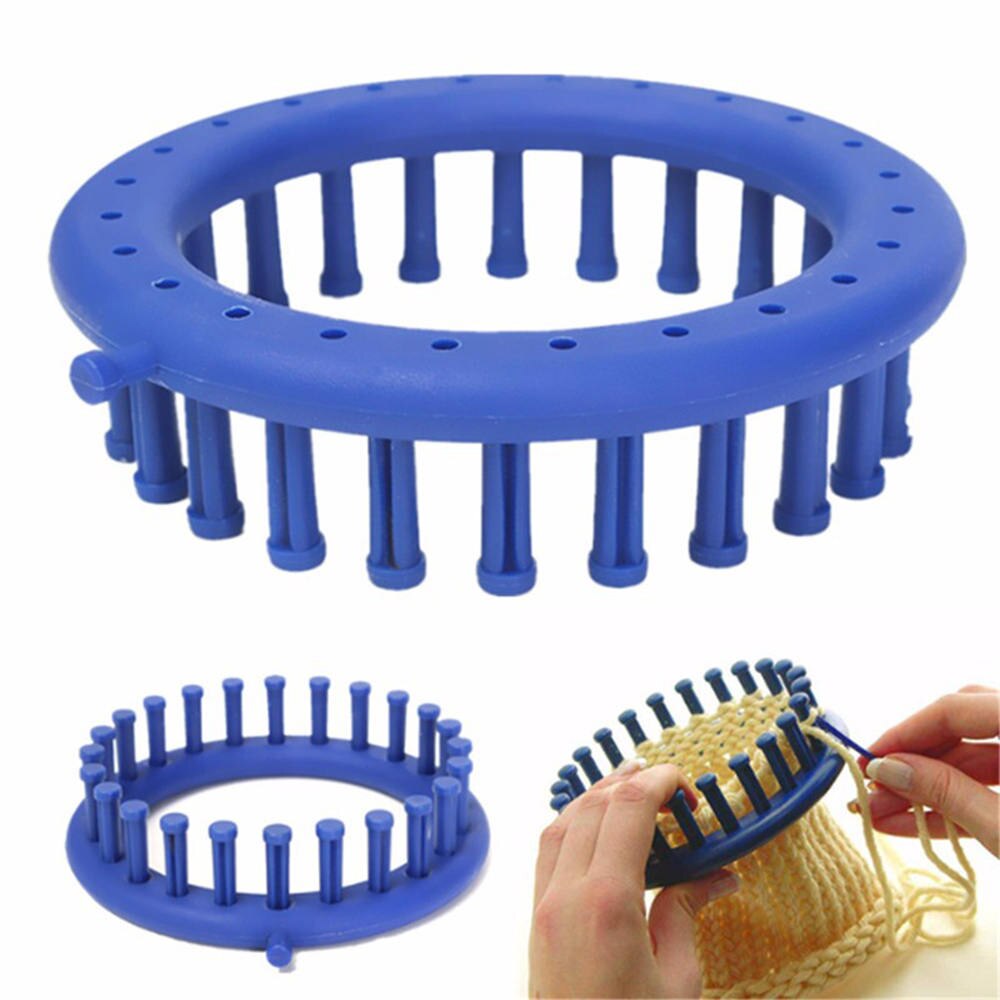 Tricô tear plástico tampa redonda ferramentas de tecelagem chapéu cachecol cachecol makeryarn agulha tear tricô crochê ferramentas de costura