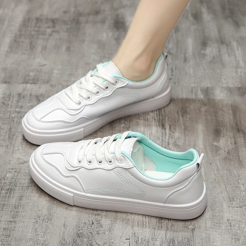 Runde Kappe Kleine Weiße Schuhe Herbst Weibliche Schuhe Alle-Spiel Frauen lässig Sneaker frauen Sommer Herbst kreuz Kleid