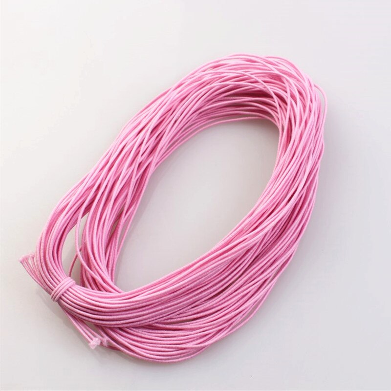 1mm 24M Geflochtene Elastische Schnur Perlen Themen Stretch String Stoff Crafting Schnüre für Schmuck Machen 23 Farben: Peach Pink