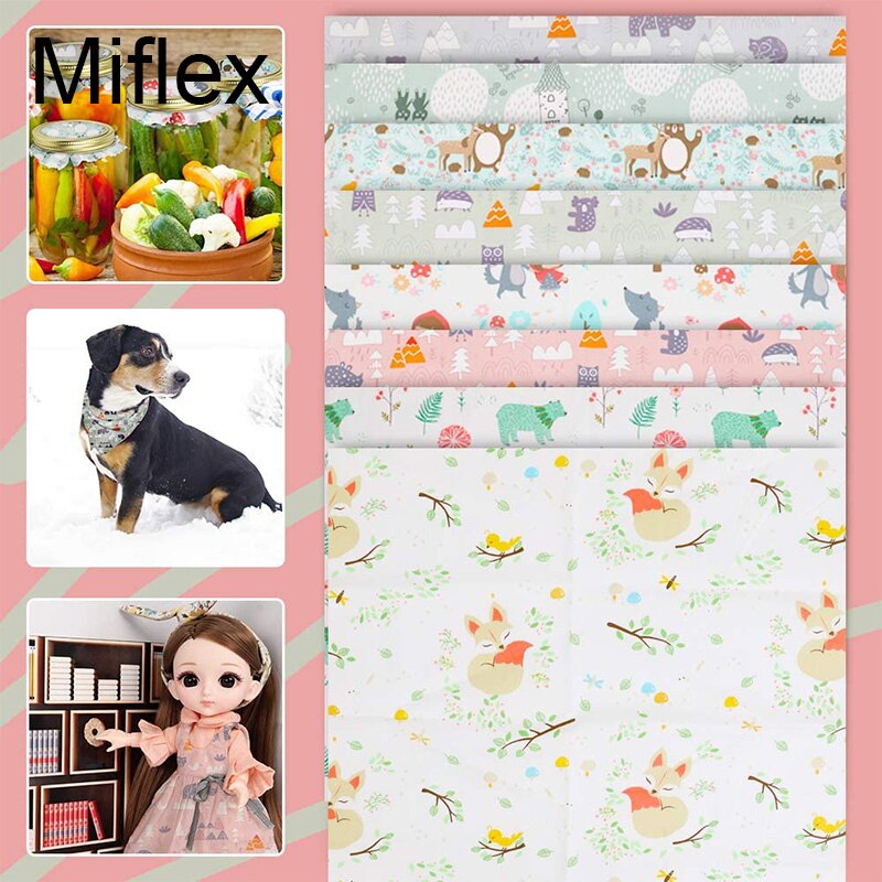 Miflex Craft Stof Quilten Pre-Cut Pleinen Naaien Fat Quarters Bundel Multi-color Katoen Stof Patchwork 8 Stuks