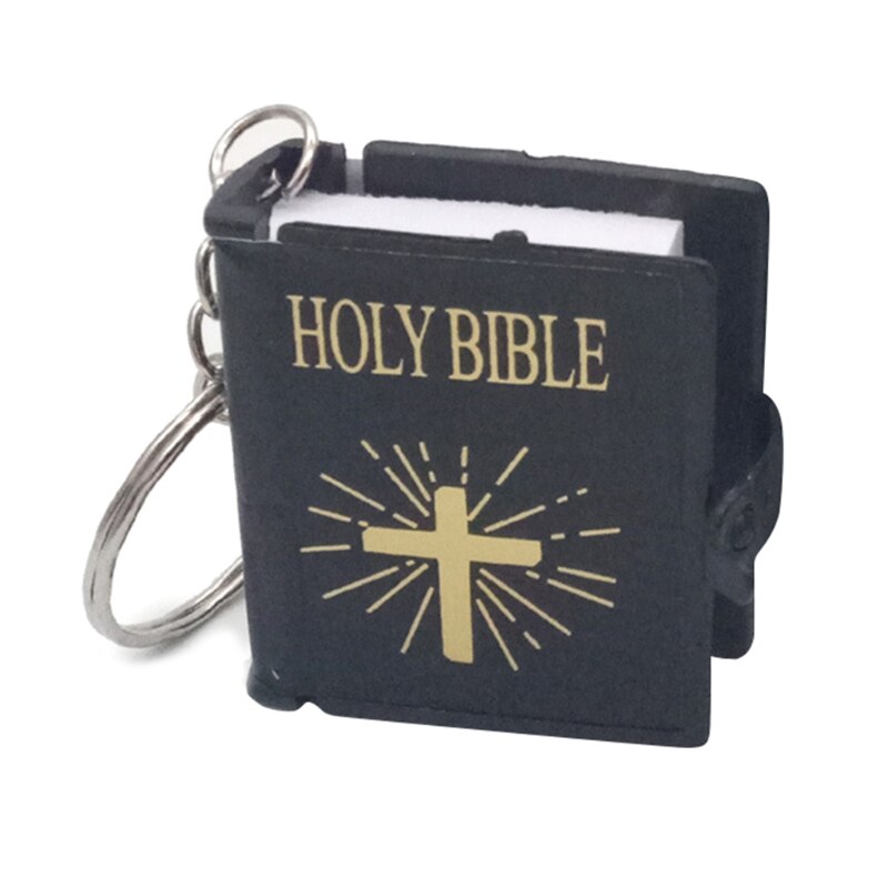 Mini porte-clé religieux chrétien Version anglaise, Mini livre porte-clé