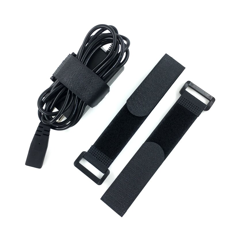 15PCS 2.5cm Width Nylon Reverse Buckles &amp; Hooks Adhesive Fastener Tape Cable Ties Strap Sticky Line Finishing Black