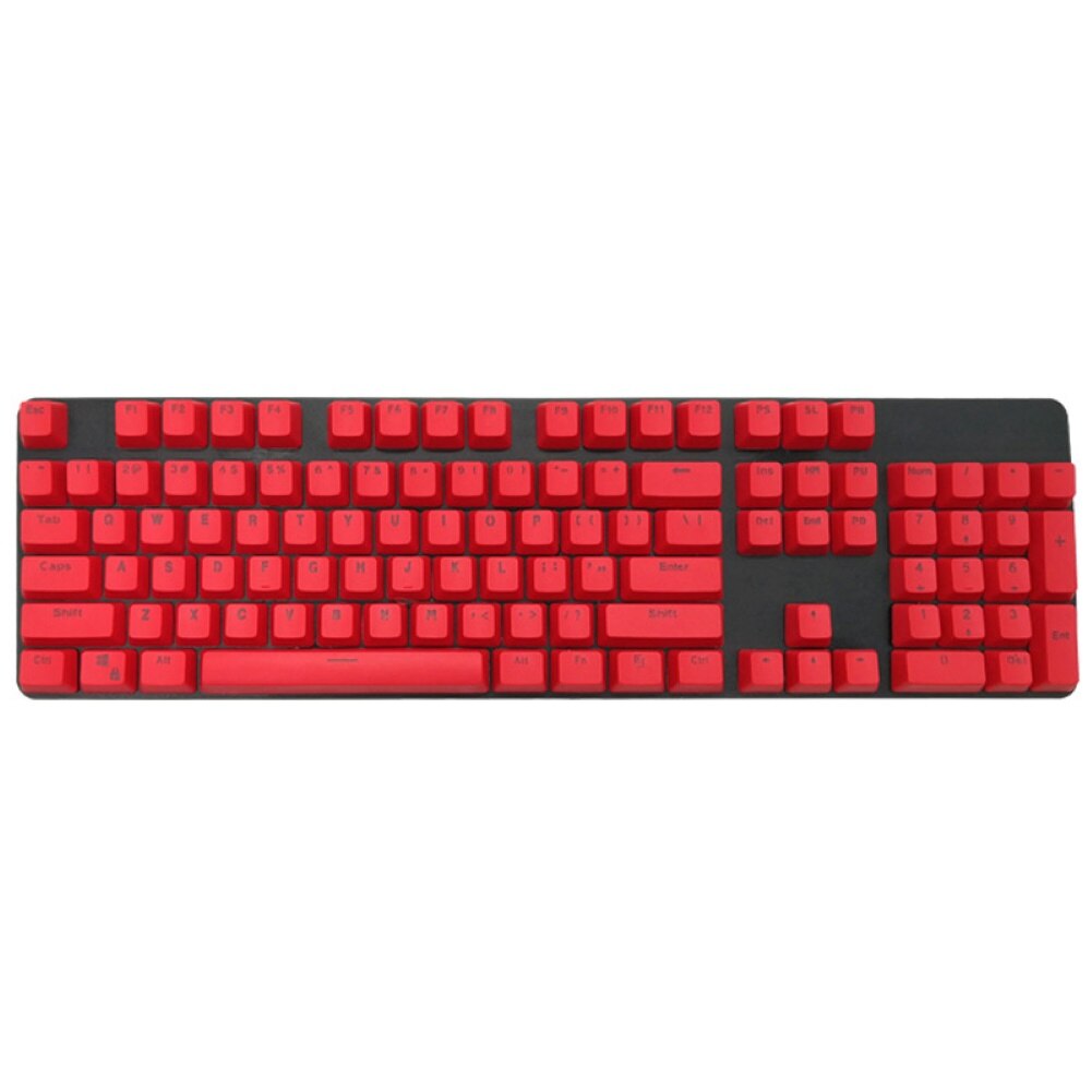 104Pcs/Set PBT Universal Backlit Key Cap Keycaps for Cherry Mechanical Keyboard: Red