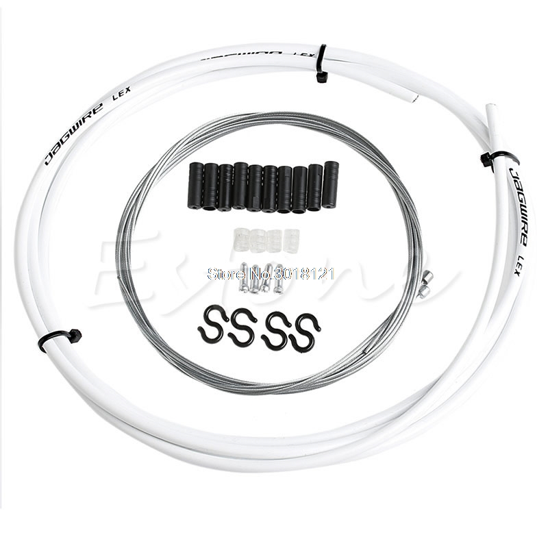 Front & Rear Inner Outer Wire Gear Brake Cable Set Bike Bicycle Shifter Cable: White