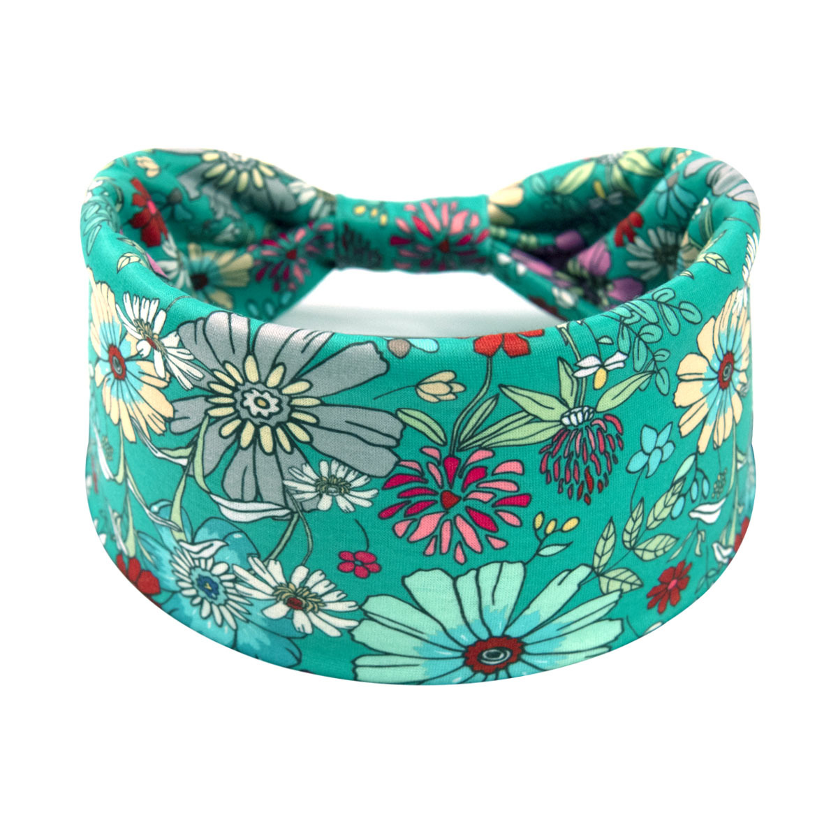 Boho headbands para mulheres largo atado antiderrapante africano bandana elástica yoga turbante lenços de cabelo treino impresso acessórios para o cabelo: Verde