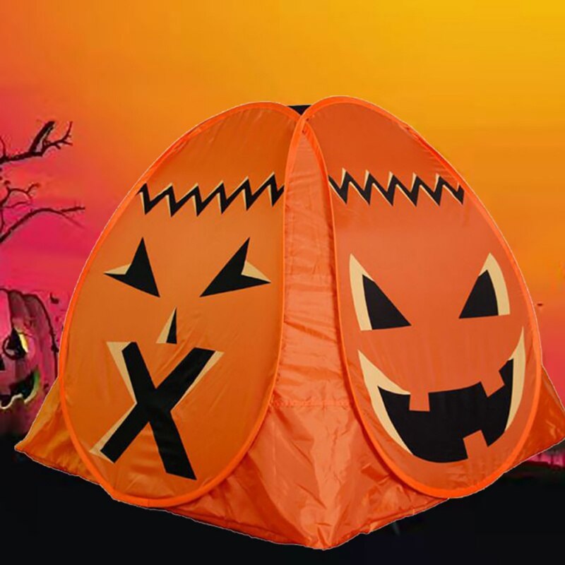 Tents Halloween Play Tent Kids Pumpkin Face Printed Folding Interactive Toy Indoor Outdoor Camping Fishing Accessories