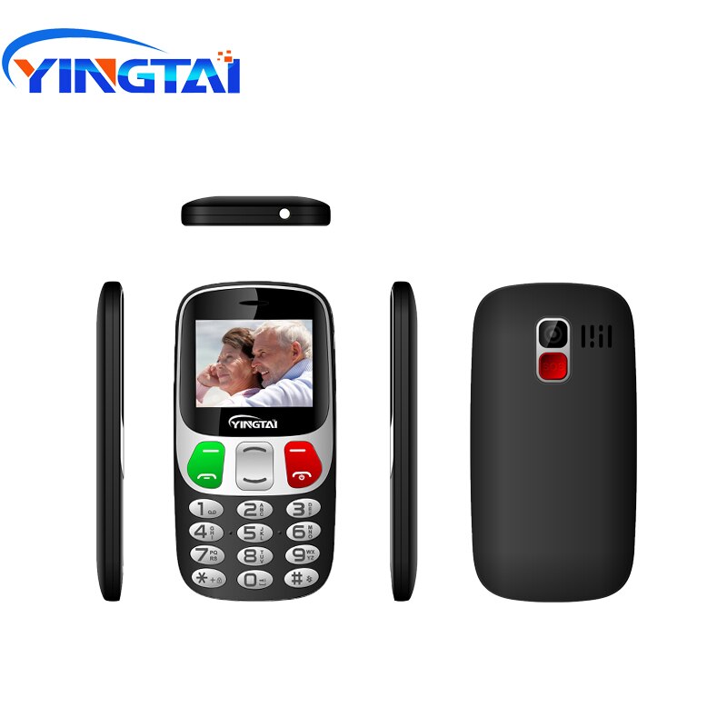 Telefones celulares virtuais da barra do teclado da tela grande de yingtai/tecla melhores do que o telefone móvel sênior 1000 mah 2.4 "de nokia para idosos fm