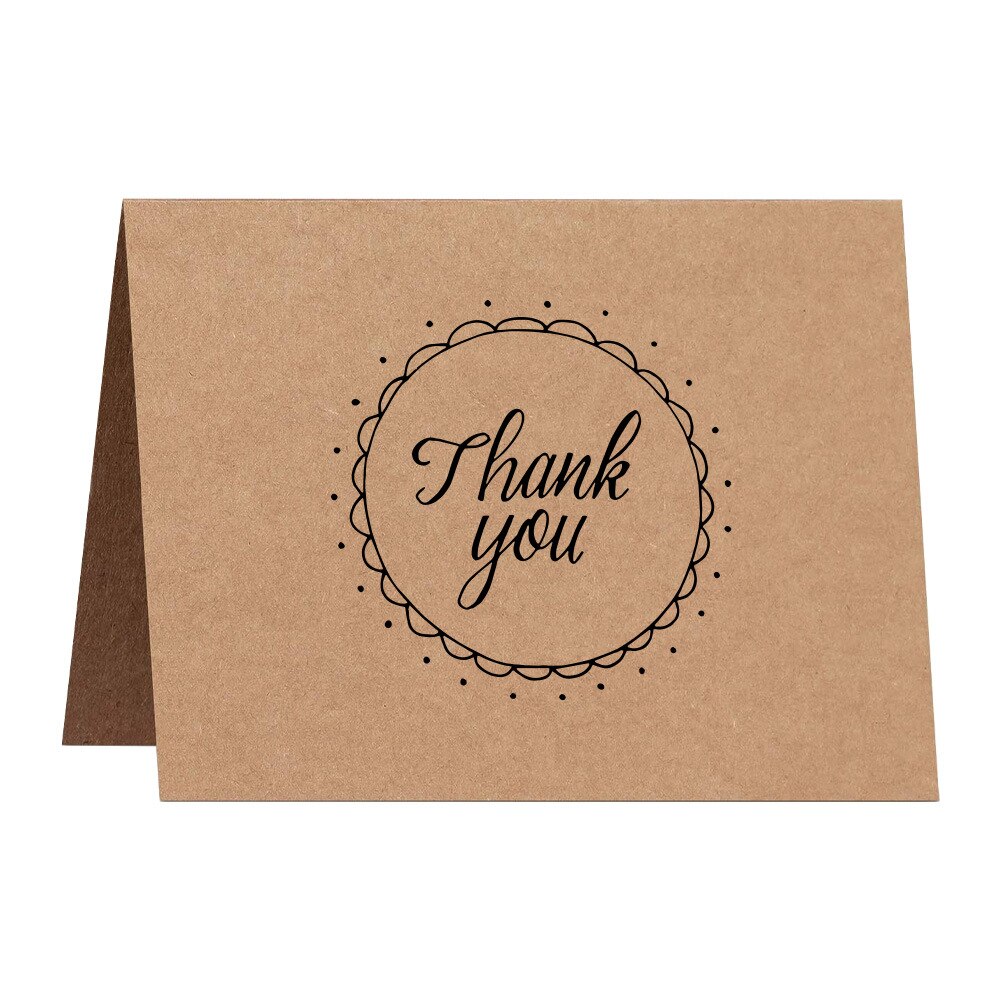 10Pcs Kraft Paper Thank You Card Large 4x6'' Business Note Cards Perfect For Graduation Baby Shower Wedding Greeting Cards: A6