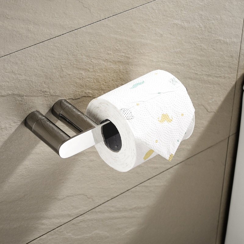 Ovalt badeværelsestilbehør vægmonteret håndklædering håndklædeholder køkken hardware papirholder toiletbørsteholder håndklædering: Papirholder