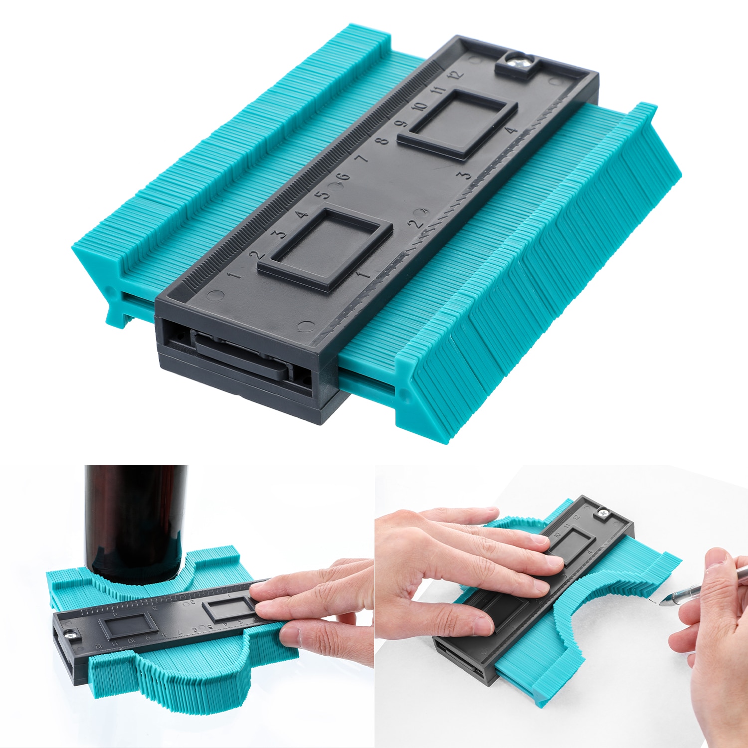 12/14/25cm Plastic Shape Contour Gauge Duplicator Profile Measurement Tool Meter Model Saker Contour Gauge Profile Tool
