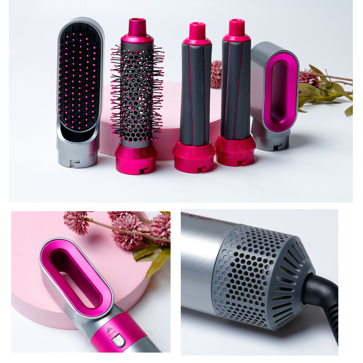Föhn Elektrische Kam Haar Krultang Stijltang Borstel 5 In 1 Elektrische Lucht Kam Haar Styling Tool Kapper Salon Blow droger