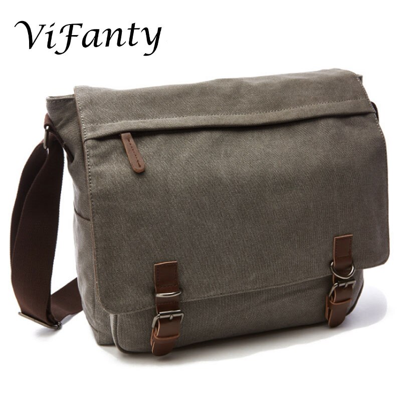 Große Vintage Leinwand Messenger Schulter Tasche Crossbody Bookbag Business Tasche für 15 zoll Laptop: Grey