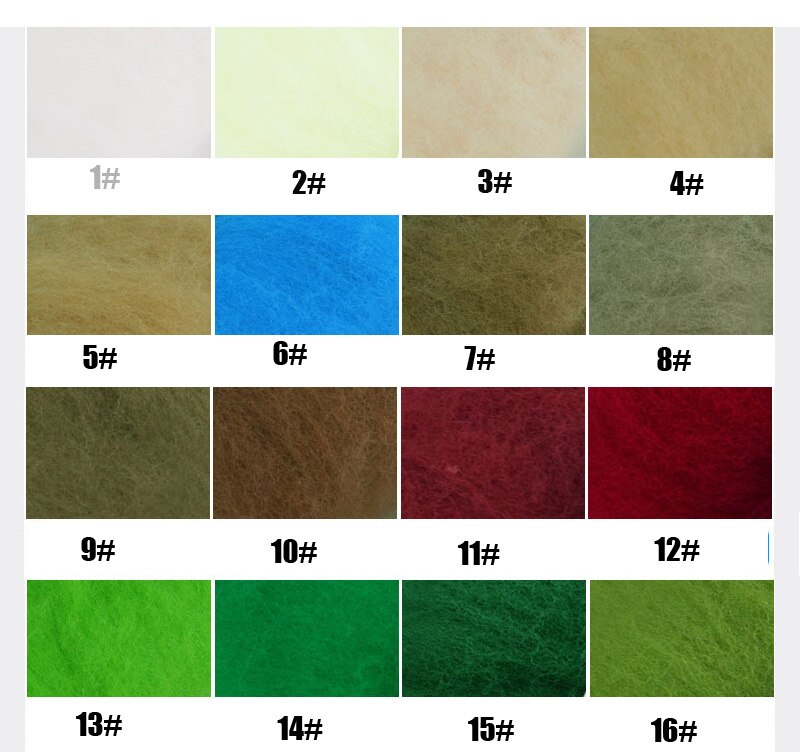 63 farger spansk stift ull nålfilting roving ull nål tovet raskt lett å forme 50g/100g/150g/200g/300g til valg