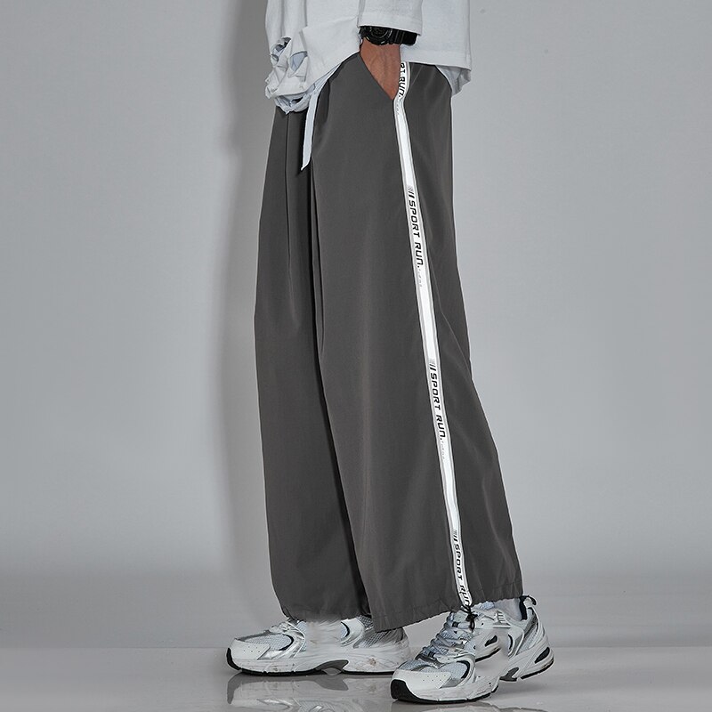 Ankellange sorte joggingbukser streetwear forår efterår hip hop haremsbukser herre afslappet koreanske oversize joggerbukser