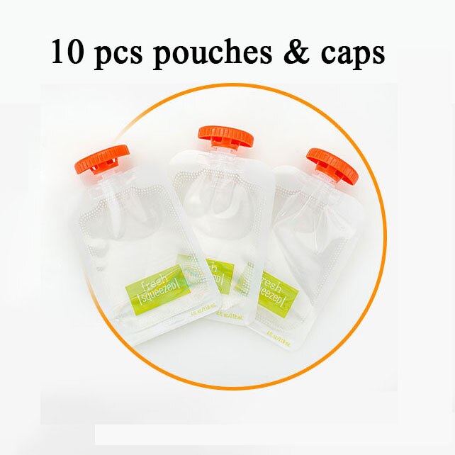 Estación de distribución de alimentos para bebés, organizadora de contenedores de almacenamiento, máquina de envasado de frutas y puré, máquina de alimentos para bebés, triangulación de envíos: 10 pouches