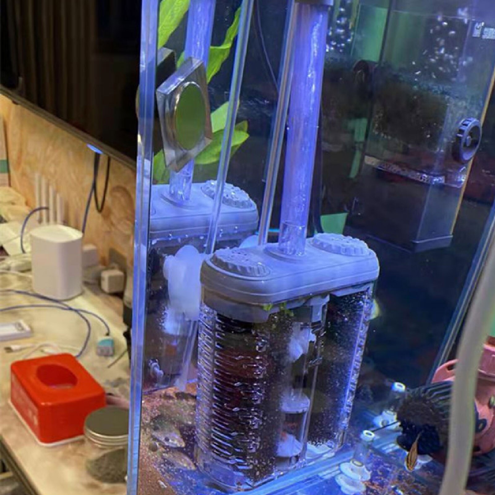 6-In-1 Fish Tank Filter Oxygenatie Aquarium Filter Multifunctionele Water Flow Verstelbare Aquarium Benodigdheden