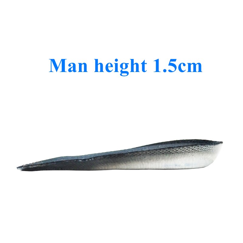 Hak Voor Schoenen Siliconen Gel Hiel Cups Pad Elektrische Hoogte Toename Inlegzolen Voor Vrouwen Mannen Lijm Liners Kussen Padding: Man height 1.5cm