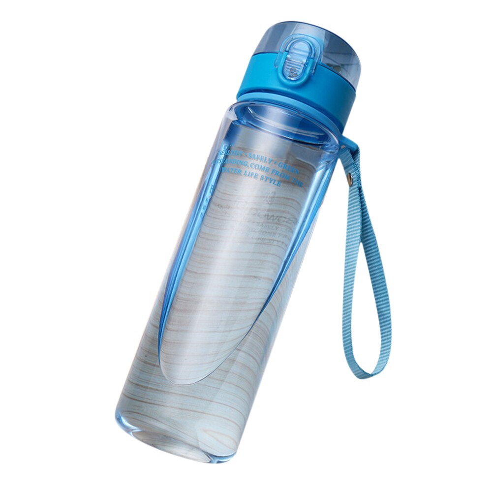 Sportsflaske bærbar lækagesikker kratflaske sport vandflasker 560ml udendørs rejser plastik drikkeflaske hjemmeindretning  #40: Blå
