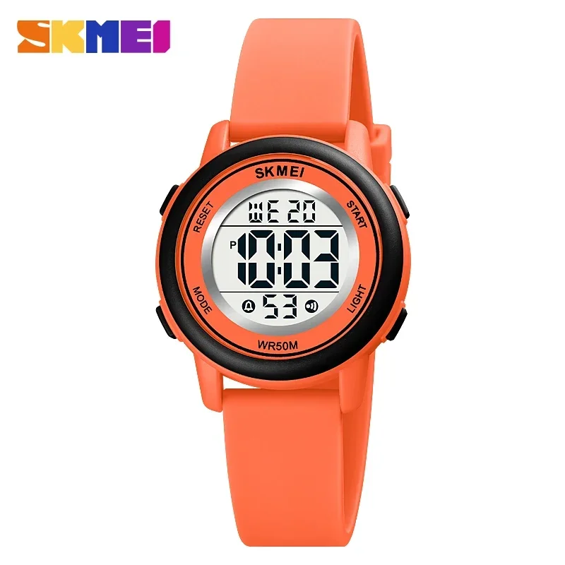 SKMEI 1721 Bunte LED-Digital-Armbanduhr für freundlicher, wasserdicht, Alarm, Kinderuhren, Montre Enfant, Jungen- und Mädchen-Sport-Kinderuhr
