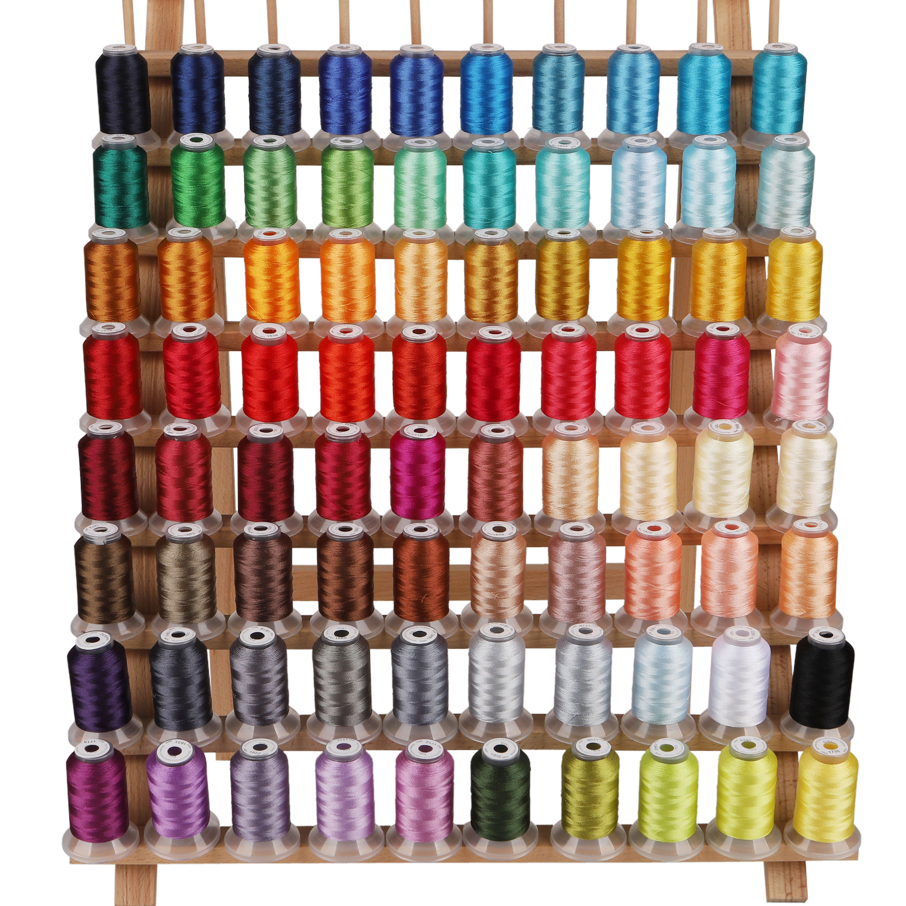 80 juego de colores Madeira Premium 40WT hilo de bordar de poliéster 500M cada carrete Brother Babylock Janome Singer máquinas para el hogar: Blanco
