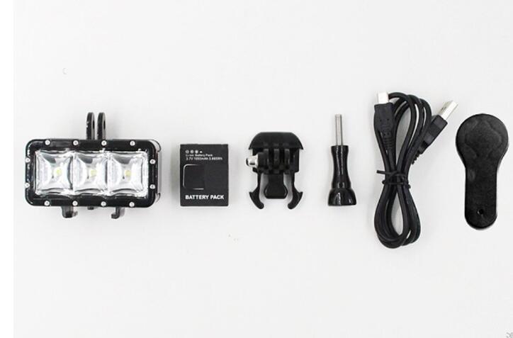 Luz LED Ultra brillante sumergible de 50M, luz de Flash de alta potencia para Gopro, cámaras Canon y SLR, montaje de luces de vídeo para buceo