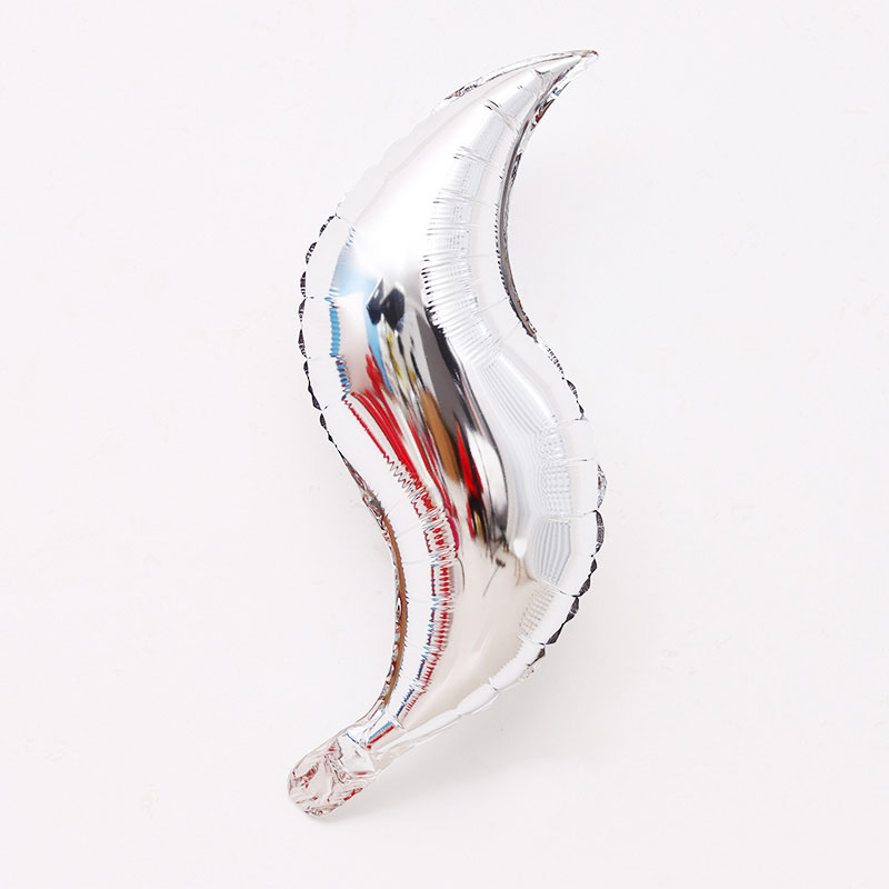 Globos de aluminio en forma de S con forma de flor y llama ondulada, 6 uds., 18/24 pulgadas, bricolaje, cola de sirena, decoración de boda, de cumpleaños, espectáculos: Plata / 18 pulgadas
