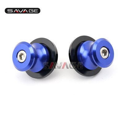 Swingarm bobines curseur pour Aprilia RSV 1000/1000R/4/4R SMV 750/1200 Tuono 1000/1000R EVT1200 SL750 vis de support M6 CNC: Blue