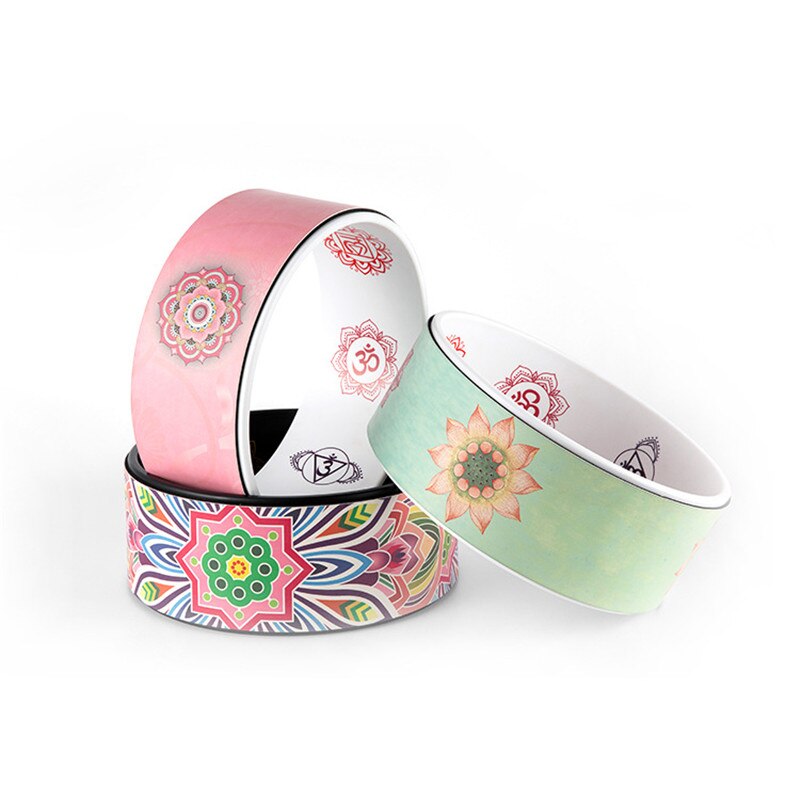 Lotus PU Yoga Wheel Workout Equipments Pilates Yoga Wheel Yoga Circles Gym Workout Back Training Tool For Bodybuilding Fitness