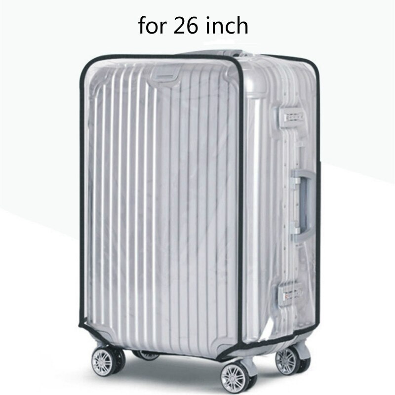 Gennemsigtig vandtæt pvc trolley kuffertdæksel støvtæt beskyttende dæksel tilbehør til rejsetaske: 26 tommer
