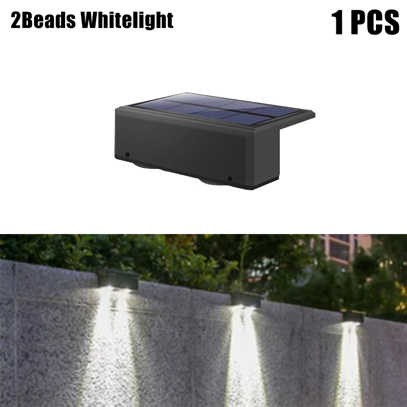 Luz Solar de pared para exteriores, lámpara impermeable para valla, foco Ultra fuerte, iluminación para valla de jardín o pared Exterior, 1 Uds.: Soleado amarillo