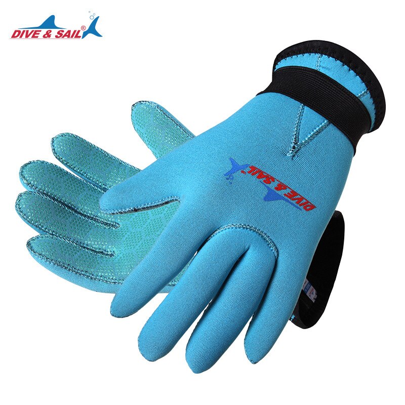 Barn neopreen handschoen 3mm hook & loop hålla varma barn simning dykning segelutrustning surfing dykning snorkling vattenhandskar: A1 / M