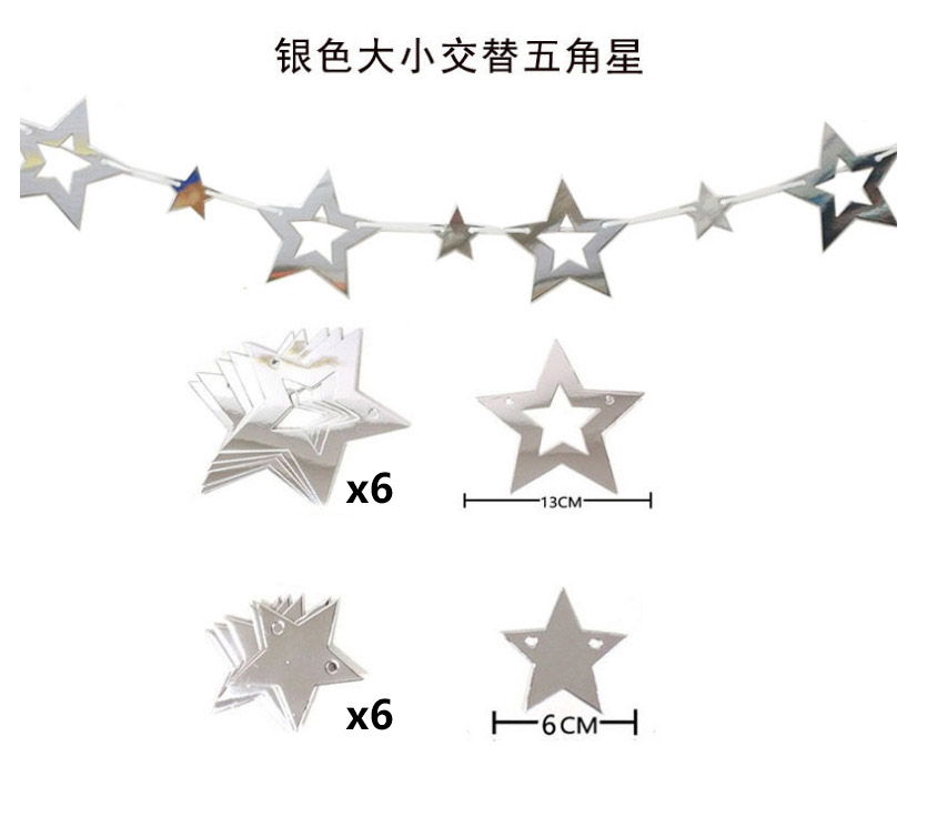 Glitter Stars Garland Banner Decoration Star Hanging Bunting Banner for Graduation Wedding Birthday Christmas Party Supplie: MINT GREEN