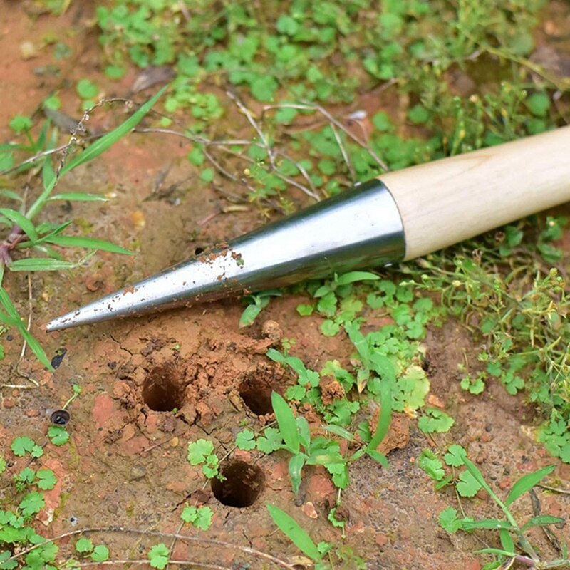 Dibber Voor Planten Zaden En Lampen, Lange Handvat Hand Held Lamp Planter Tool Voor Planten Zaden Tuinieren Leveringen