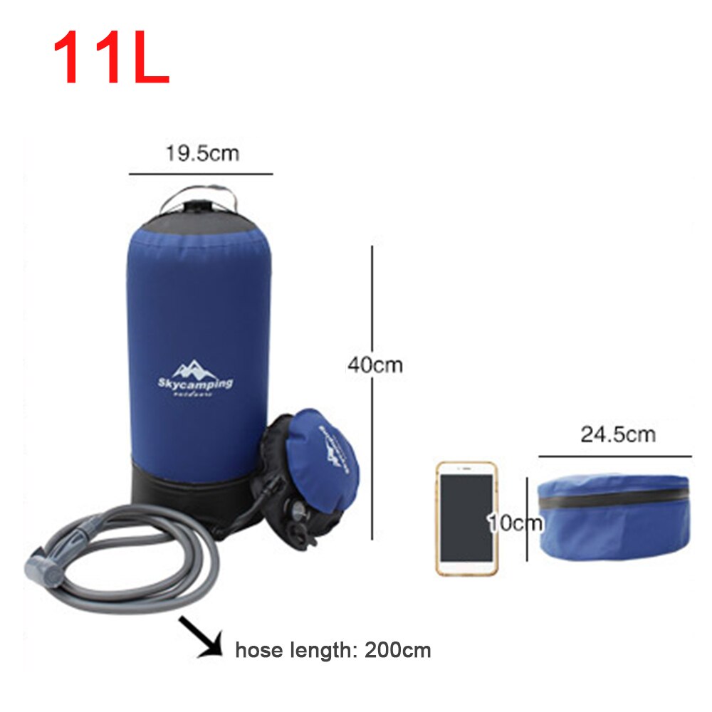 11L PVC draussen Aufblasbare Dusche Druck Wasser Beutel Leichte bat Reise Wasser Lagerung Tragbare Camping Dusche Wasser Tasche