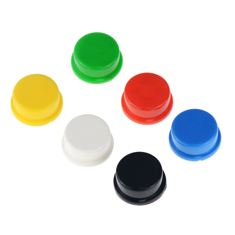 50PCS Round Tactile Button Caps Kits Suitable For 12 *12 *7.3MM Square Head Touch / Micro Switch Push Cap 12 x 12 x7.3mm