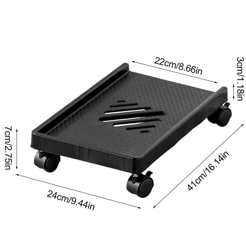CPU Holder Stand Under Desk CPU Holder With Caster Wheels PC Riser CPU Tower Stand PC Cart PC Holder PC Tower Holder For Most PC