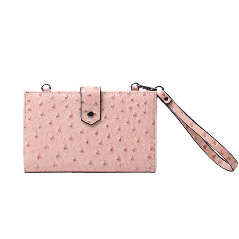 Saudi Arabia Office Women Wallets A4 paper Multi-functional wallet Ostrich leather Female Clutch Card Holder Purse: 19cm colour 12