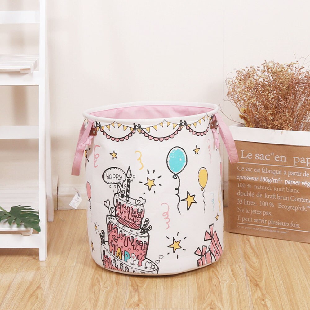 Cute Animal Folding laundry basket Foldable toy storage picnic Dirty Clothes basket box cotton wash clothes box baby organizer: party