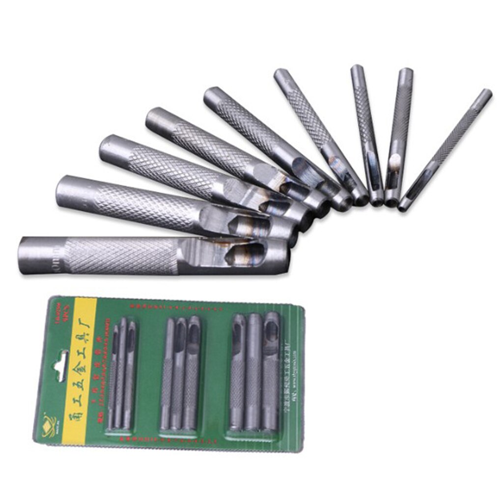 Round Hollow Hole Punch Cutter Tool For Leather Watch Bands Belts Canvas