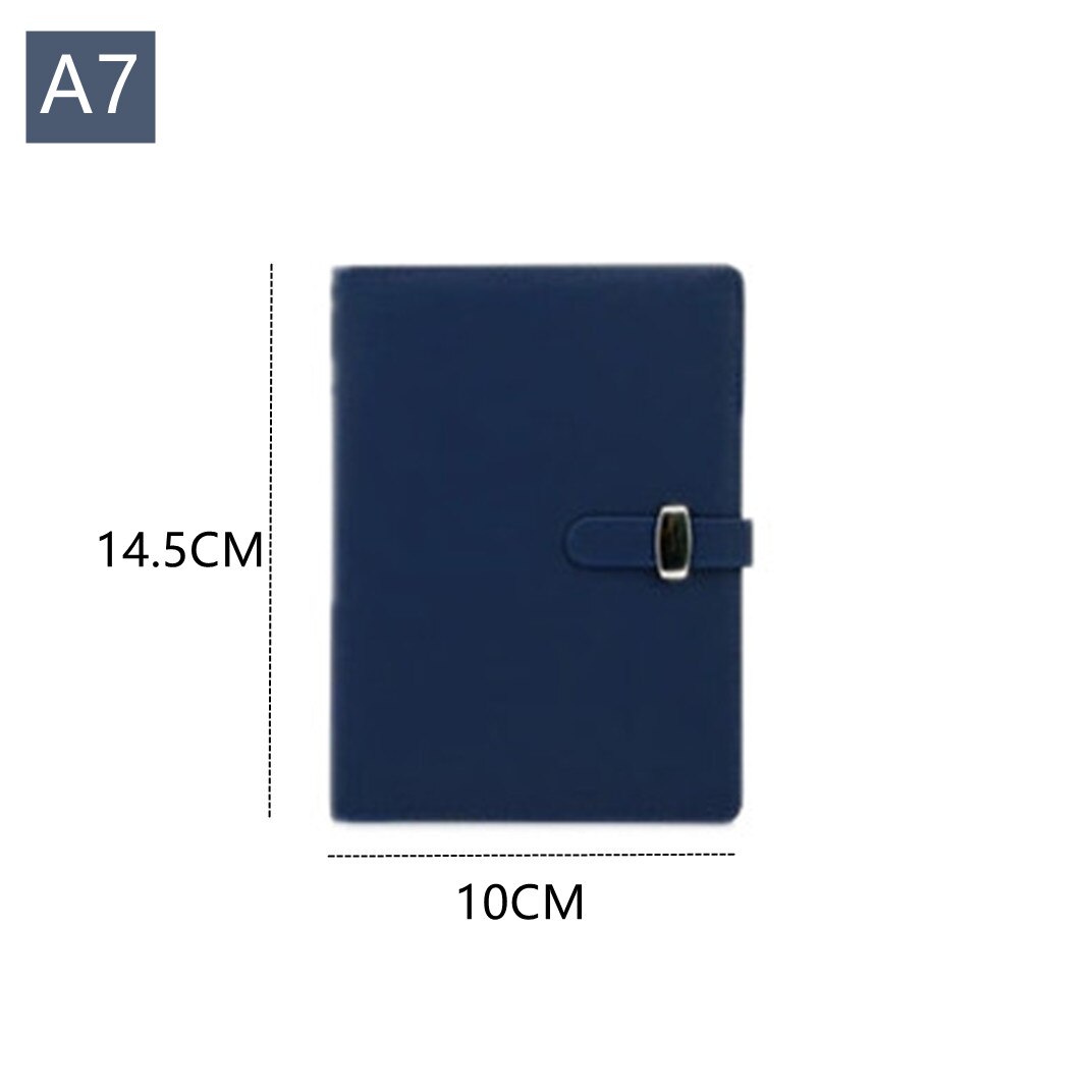 A5 A6 A7 Pu Leather 365 Days Retro Diary Notebook Personal Pocket Organiser Planner Filofax Cover Office School Supplies: Blue-A7